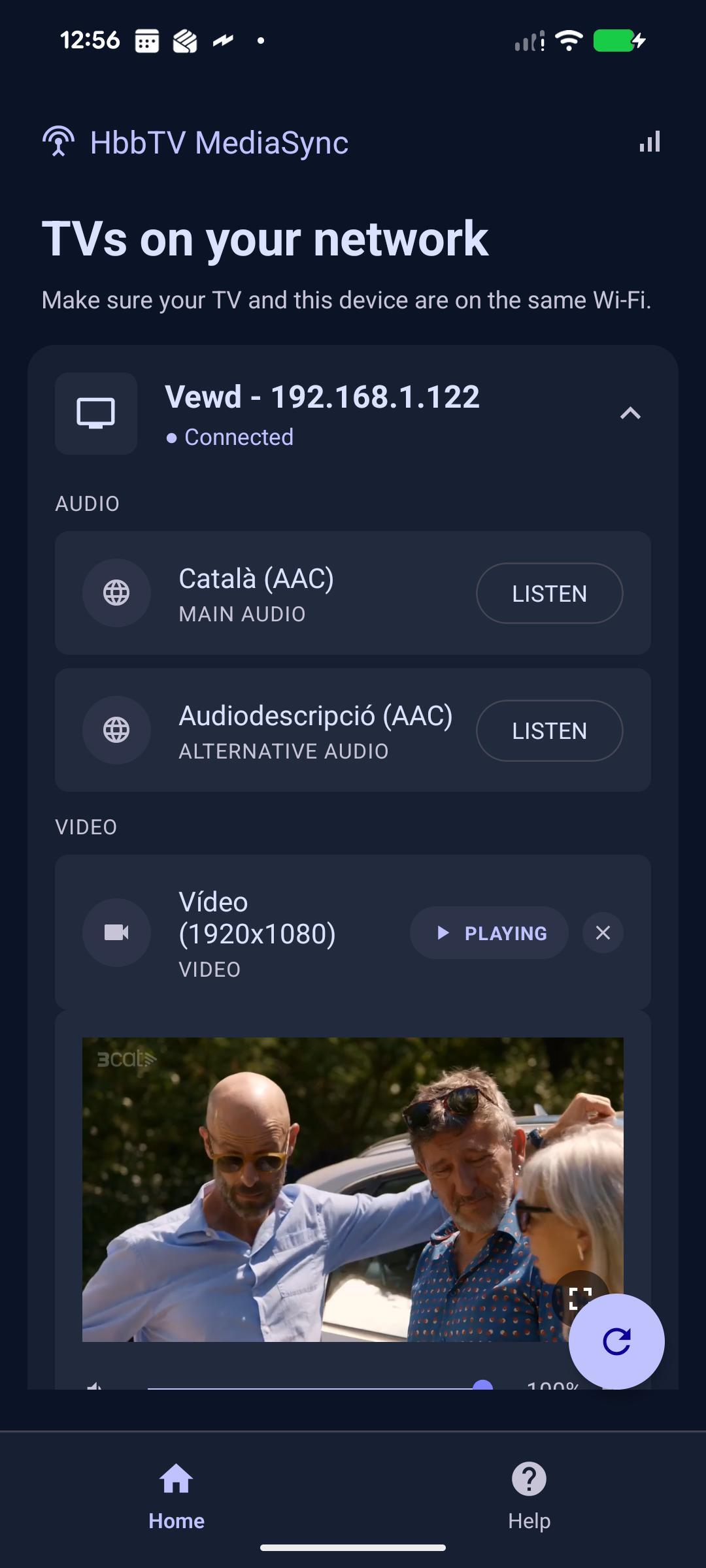 Synchronized playing content